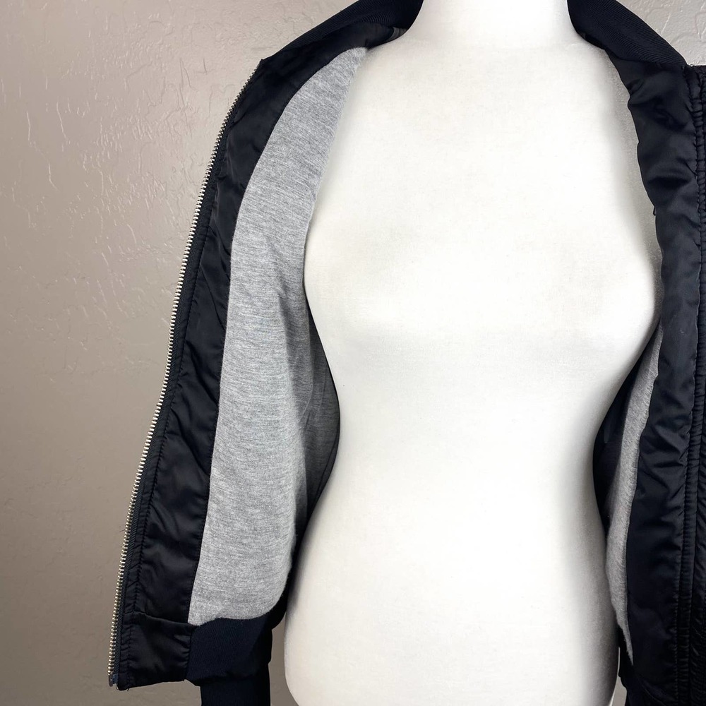 Aritzia The Group Babaton Gilman Sky Captain Black Bomber Jacket Size XS - Picture 7 of 12